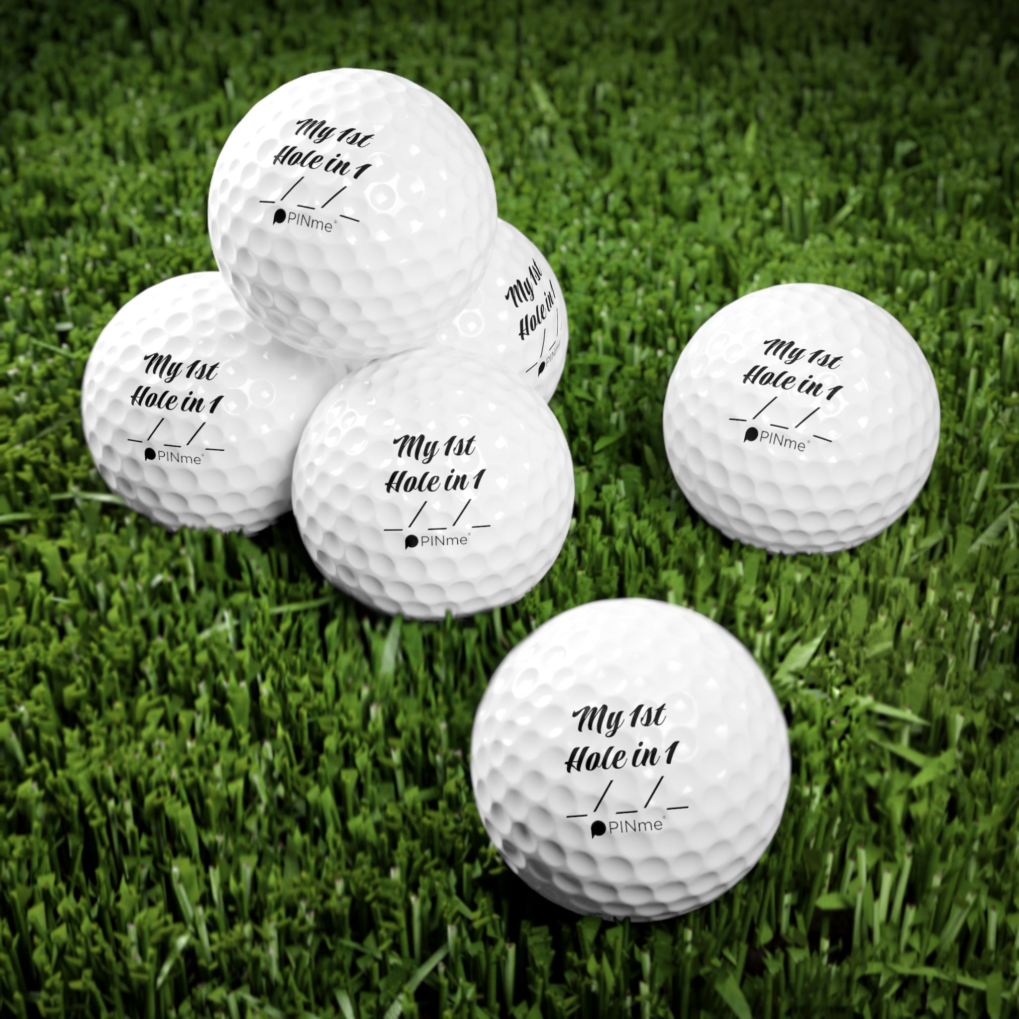 The PINme® Contest Golf Ball (6 PACK) | My First Hole In 1