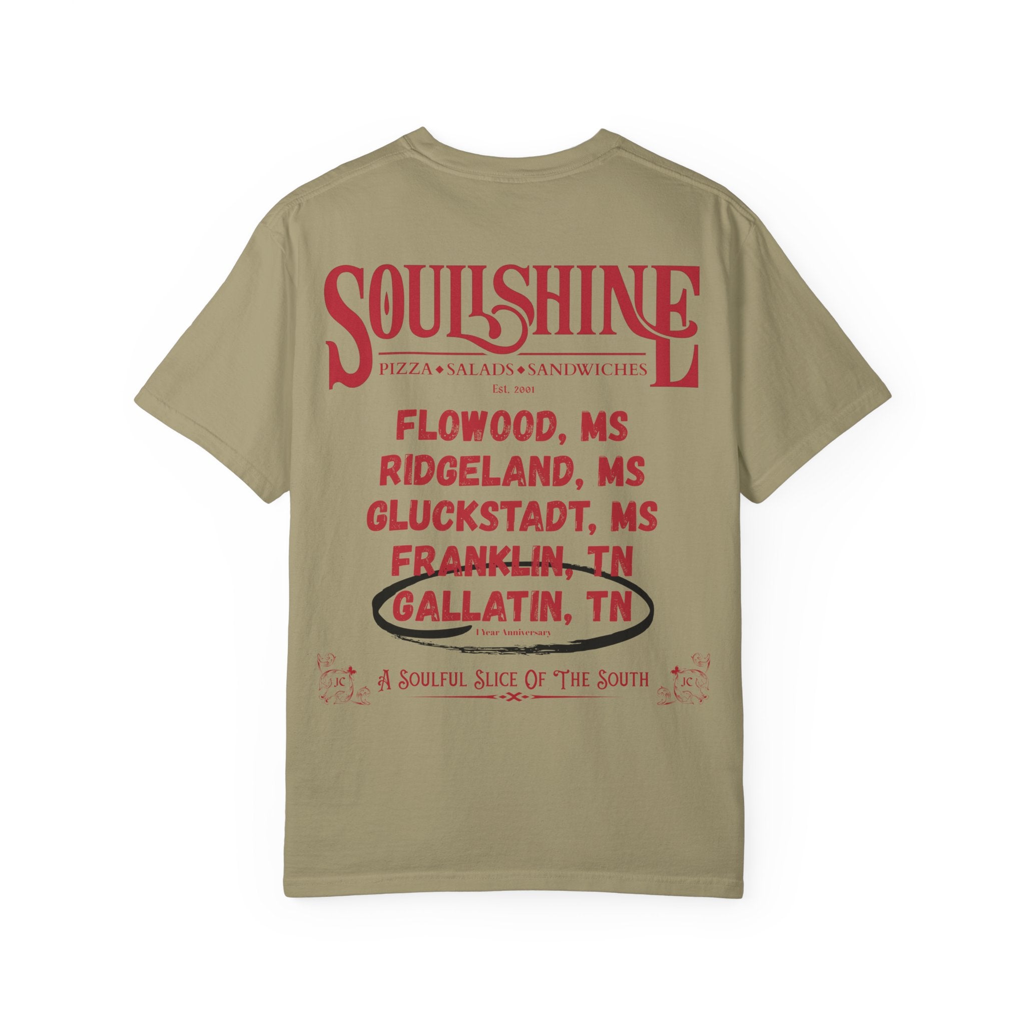 Soulshine Pizza "Locations" 1 Year Anniversary Tee | JVM∑Z Collective® Exclusive