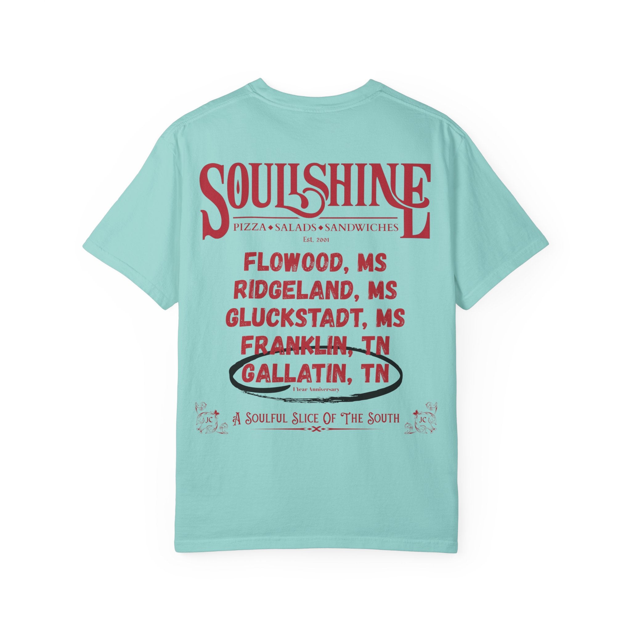 Soulshine Pizza "Locations" 1 Year Anniversary Tee | JVM∑Z Collective® Exclusive