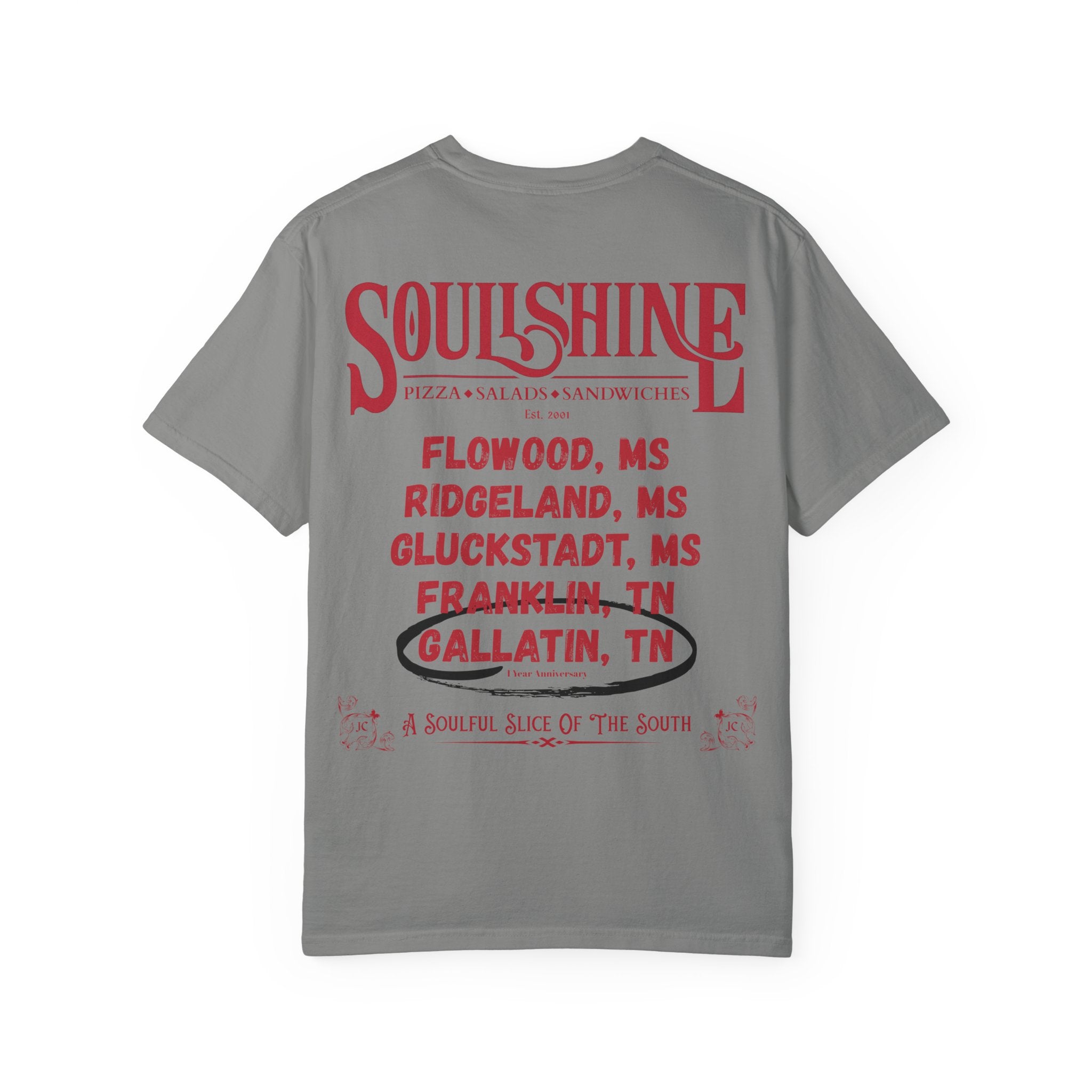 Soulshine Pizza "Locations" 1 Year Anniversary Tee | JVM∑Z Collective® Exclusive
