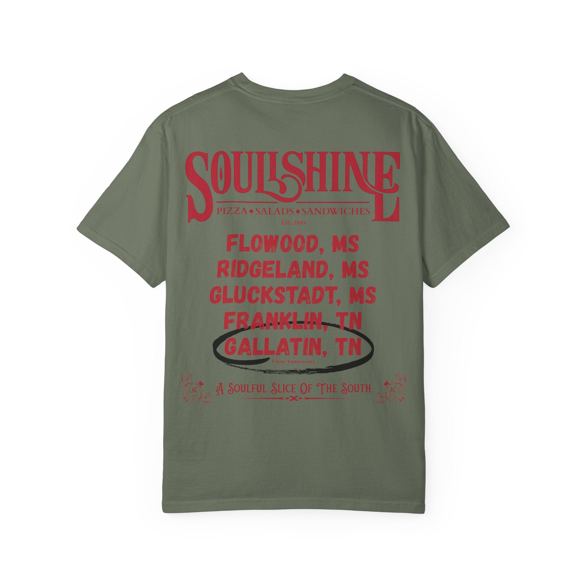 Soulshine Pizza "Locations" 1 Year Anniversary Tee | JVM∑Z Collective® Exclusive