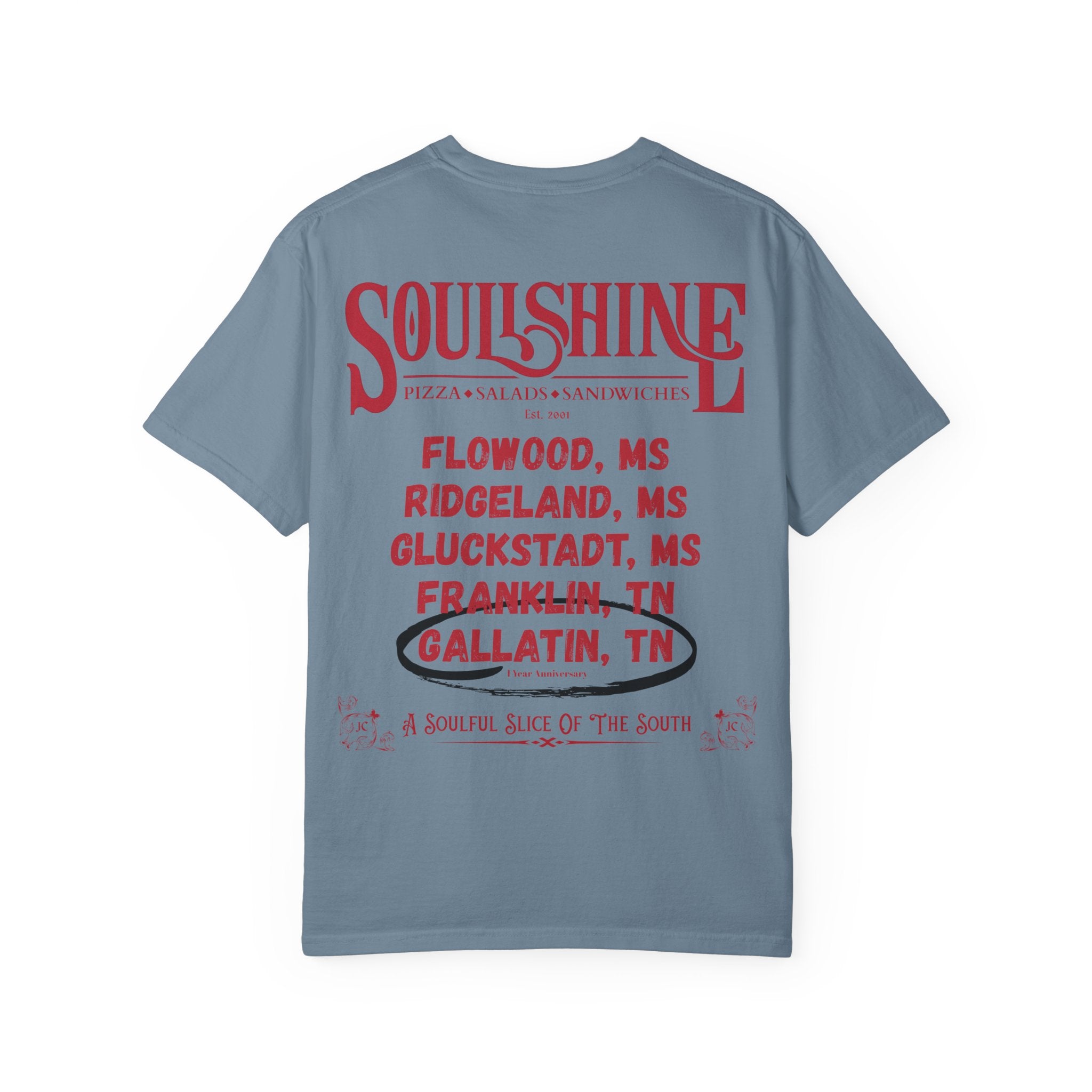 Soulshine Pizza "Locations" 1 Year Anniversary Tee | JVM∑Z Collective® Exclusive