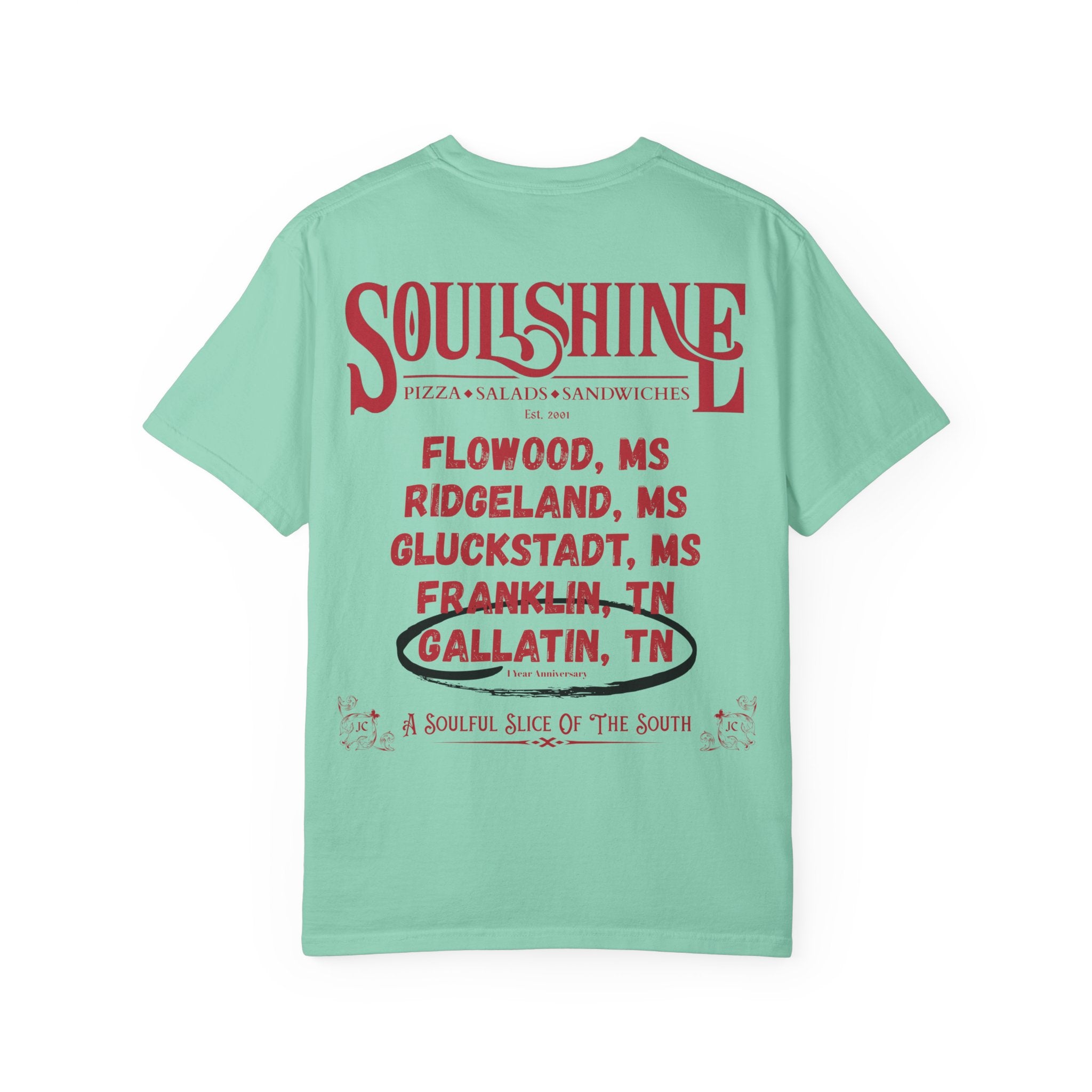 Soulshine Pizza "Locations" 1 Year Anniversary Tee | JVM∑Z Collective® Exclusive